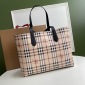 Replica Burberry Leather Two-handle Title Bag