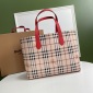 Replica Burberry Leather Two-handle Title Bag