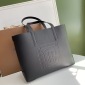 Replica Burberry Leather Two-handle Title Bag