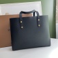 Replica Burberry Leather Two-handle Title Bag