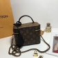 Replica LOUIS VUITTON Vanity PM Monogram Reverse Canvas Crossbody Bag Brown