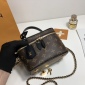 Replica LOUIS VUITTON Vanity PM Monogram Reverse Canvas Crossbody Bag Brown