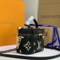 Replica Louis Vuitton Vanity Handbag Bicolor Monogram Empreinte Giant PM Black