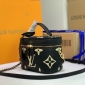 Replica Louis Vuitton Vanity Handbag Bicolor Monogram Empreinte Giant PM Black