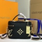 Replica Louis Vuitton Vanity Handbag Bicolor Monogram Empreinte Giant PM Black