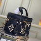 Replica 2021 Louis Vuitton Empreinte Bicolor Black Vanity Bag Chain Strap $3250+
