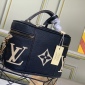 Replica 2021 Louis Vuitton Empreinte Bicolor Black Vanity Bag Chain Strap $3250+