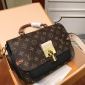 Replica Louis Vuitton Vaugirard Monogram Canvas/Leather Satchel Black