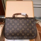 Replica Louis Vuitton Vaugirard Monogram Canvas/Leather Satchel Black