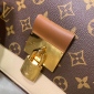 Replica Louis Vuitton Vaugirard Handbag Monogram Canvas with Leather Brown