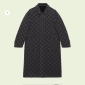 Replica GUCCI Reversible GG Wool Coat, Size 42 IT, Brown, Ready-to-wear