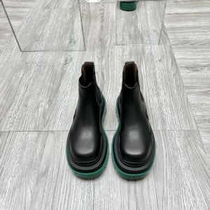 Green platform boots high fashion tractor sole chunky shoes