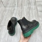 Replica Green platform boots high fashion tractor sole chunky shoes