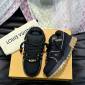 Replica LOUIS VUITTON leather low trainers black