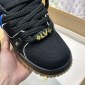 Replica LOUIS VUITTON leather low trainers black