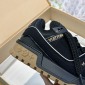 Replica LOUIS VUITTON leather low trainers black