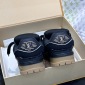 Replica LOUIS VUITTON leather low trainers black