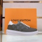 Replica Time out leather trainers Louis Vuitton Brown