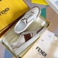 Replica Fendi step sneakers white brown