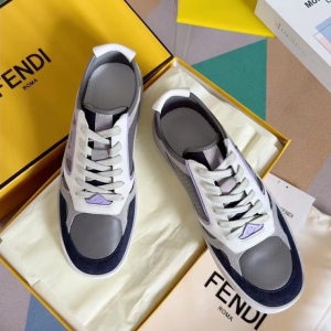 Fendi step sneakers white black