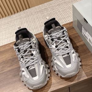 Balenciaga - lace-up low-top track sneakers GRAY
