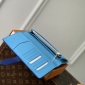 Replica LOUIS VUITTON LV Vertical Wallet Blue Taurillon