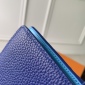 Replica LOUIS VUITTON LV Vertical Wallet Blue Taurillon