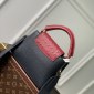 Replica LOUIS VUITTON Capucines BB Blue De France Berry Taurillon