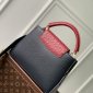 Replica LOUIS VUITTON Capucines BB Blue De France Berry Taurillon