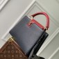 Replica LOUIS VUITTON Capucines BB Blue De France Berry Taurillon