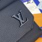 Replica Louis Vuitton Aerogram Portefeuille Pilot Trifold Wallet Leather Black