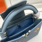 Replica LOUIS VUITTON LV X Yk Capucines Mini Olympe Blue Taurillon