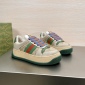 Replica Gucci Men's Double Screener Canvas Low-Top Sneakers