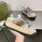 Replica Gucci Men's Double Screener Canvas Low-Top Sneakers