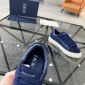 Replica DIOR - Tears B33 Sneaker Blue Oblique Denim And Peace Sign Tears And Navy Blue Suede