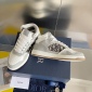 Replica DIOR - B27 Low-top Sneaker Gray And White Smooth Calfskin With Beige And Black Oblique Jacquard