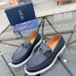 Replica Dior Drummed Leather Slip-on Loafer