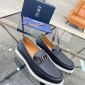 Replica Dior Drummed Leather Slip-on Loafer