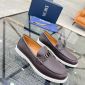 Replica Dior Drummed Leather Slip-on Loafer