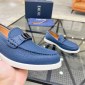 Replica Dior Drummed Leather Slip-on Loafer