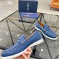 Replica Dior Drummed Leather Slip-on Loafer