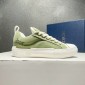 Replica Dior Walk'N'Dior Low Top Green Faded Cannage Embroidered Denim
