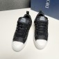 Replica DIOR - B23 Sneaker Navy Blue Cd Diamond Canvas And Smooth Calfskin