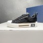 Replica DIOR - B23 Sneaker Navy Blue Cd Diamond Canvas And Smooth Calfskin