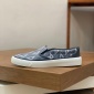 Replica DIOR - B101 Slip-on Sneaker Navy Blue Cd Diamond Canvas And Smooth Calfskin