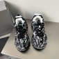 Replica Balenciaga Track Graffiti Sneaker in Black/White