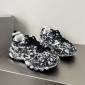 Replica Balenciaga Track Graffiti Sneaker in Black/White