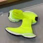 Replica Balenciaga Neon Green Knit Fabric Speed Slip On Sneakers Size 41