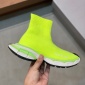 Replica Balenciaga Neon Green Knit Fabric Speed Slip On Sneakers Size 41