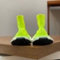 Replica Balenciaga Neon Green Knit Fabric Speed Slip On Sneakers Size 41